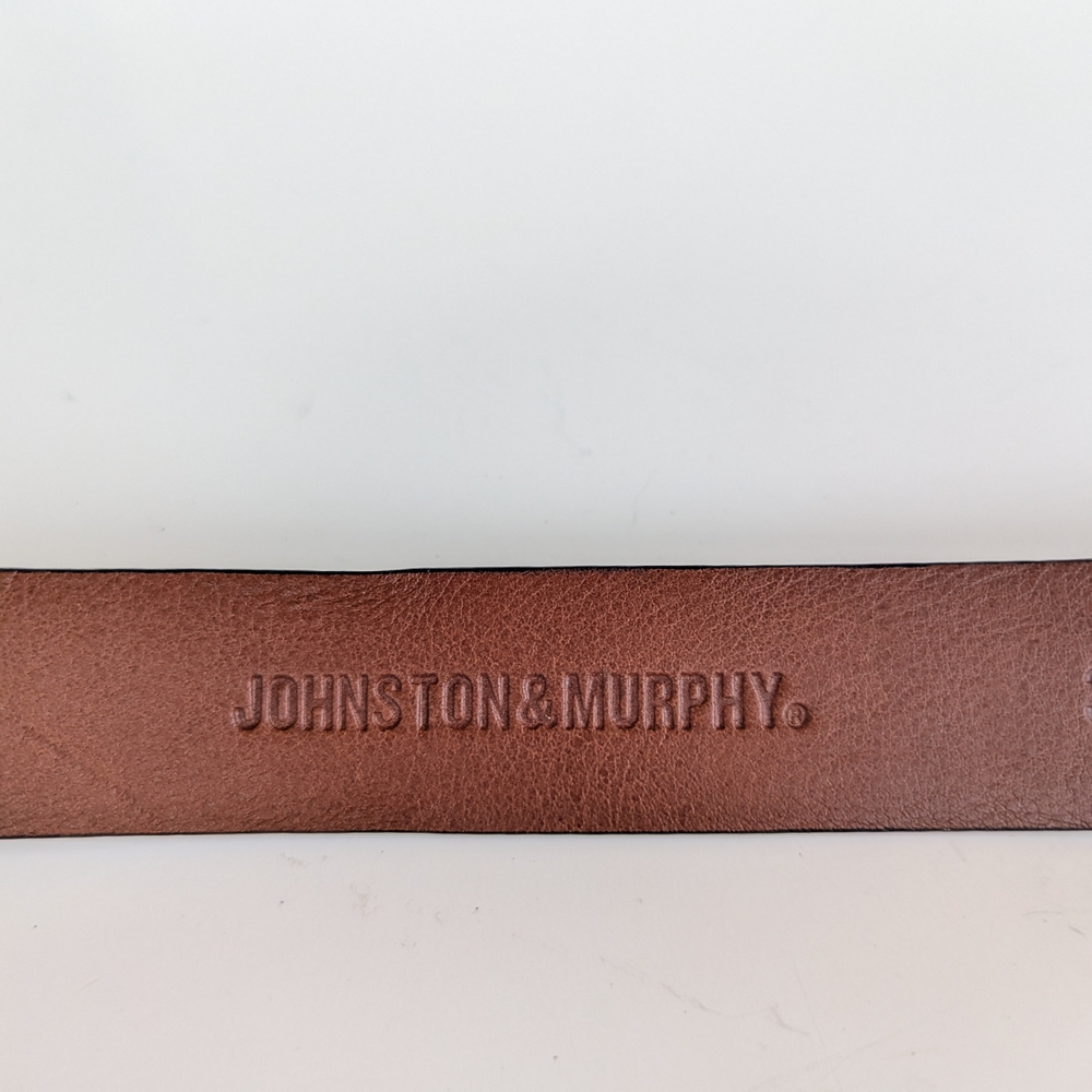 Johnston & Murphy Black and Brown Leather Belt - Picture 5 of 10